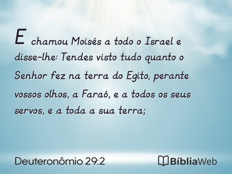 Deuteronômio 29:2 em imagem para compartilhar