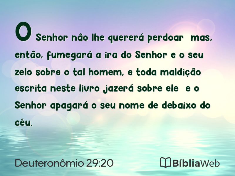 Deuteronômio 29:20 em imagem para compartilhar
