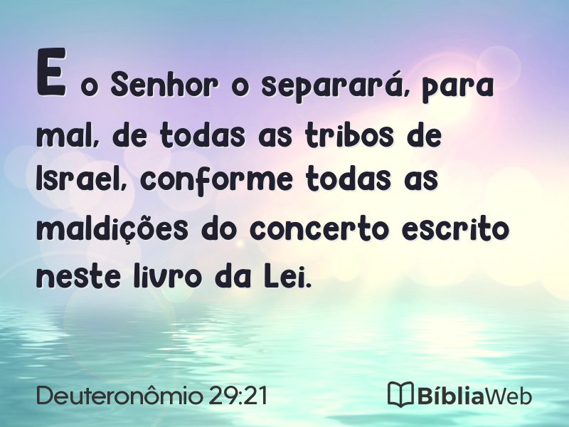 Deuteronômio 29:21 em imagem para compartilhar