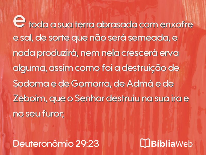 Deuteronômio 29:23 em imagem para compartilhar