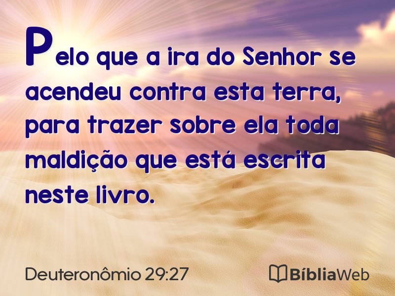 Deuteronômio 29:27 em imagem para compartilhar