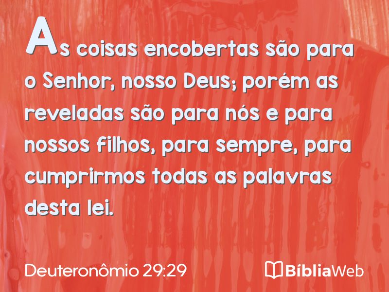 Deuteronômio 29:29 em imagem para compartilhar