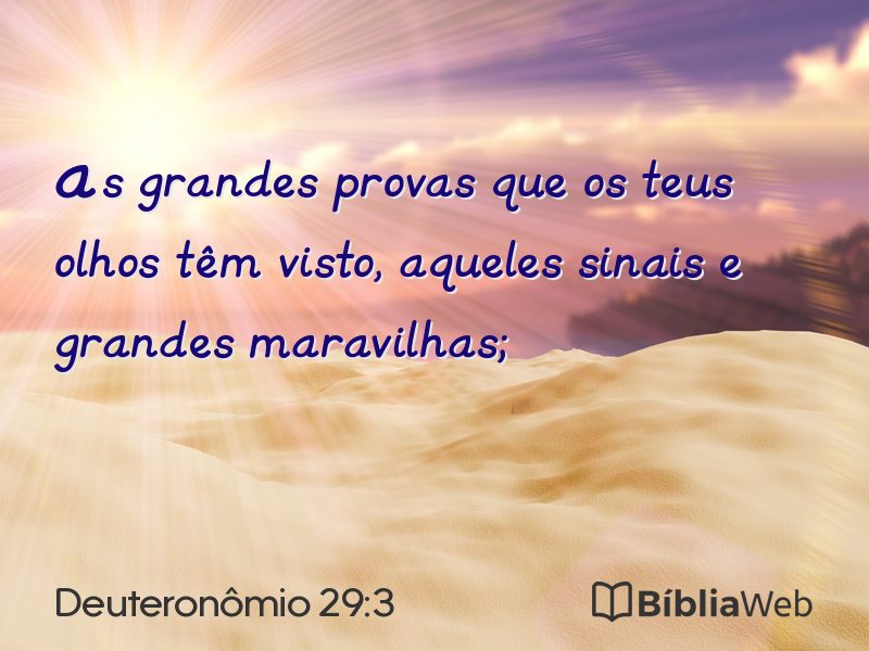 Deuteronômio 29:3 em imagem para compartilhar