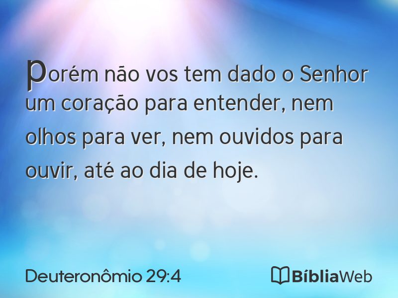 Deuteronômio 29:4 em imagem para compartilhar