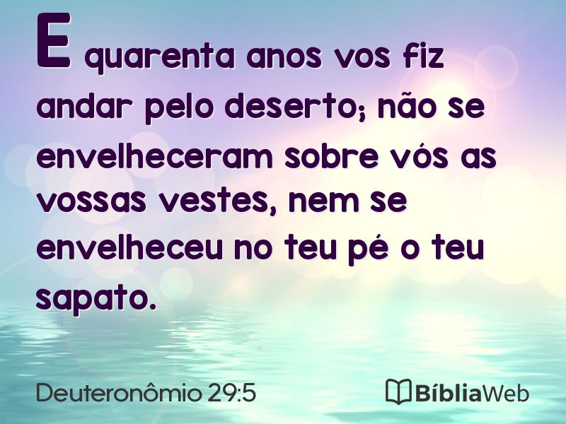 Deuteronômio 29:5 em imagem para compartilhar