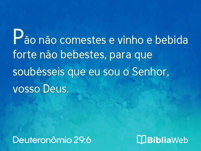 Deuteronômio 29:6 em imagem para compartilhar