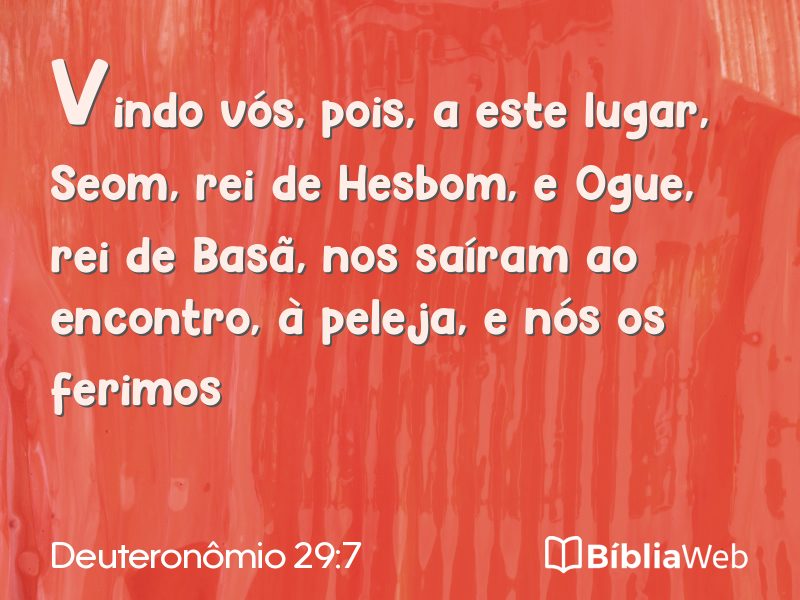 Deuteronômio 29:7 em imagem para compartilhar