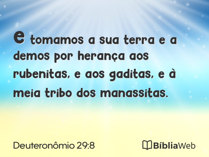 Deuteronômio 29:8 em imagem para compartilhar