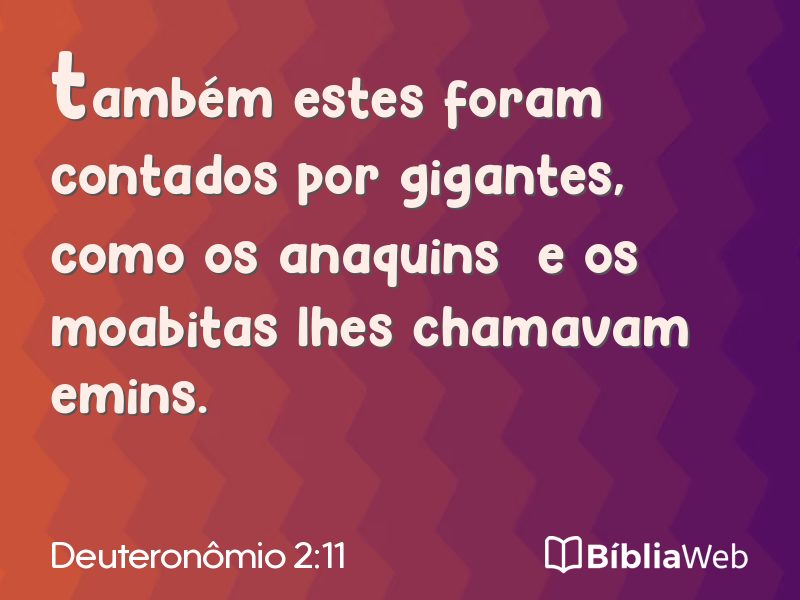 Deuteronômio 2:11 em imagem para compartilhar