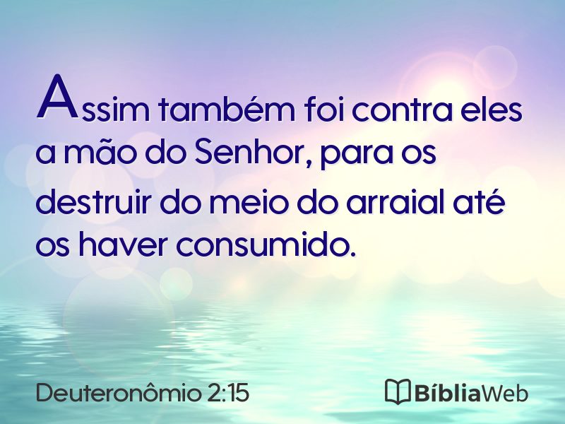 Deuteronômio 2:15 em imagem para compartilhar