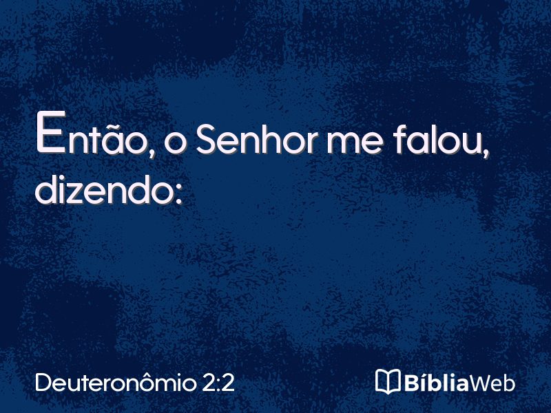 Deuteronômio 2:2 em imagem para compartilhar