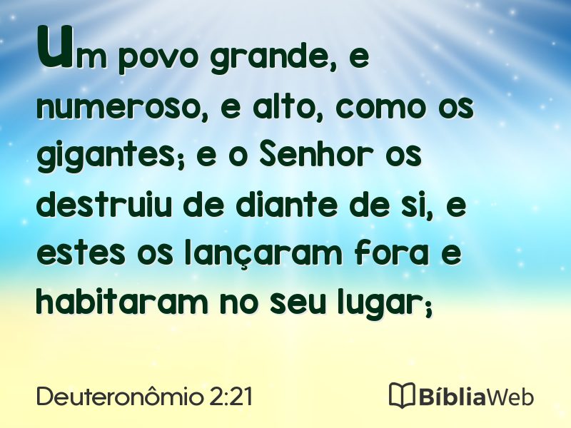 Deuteronômio 2:21 em imagem para compartilhar