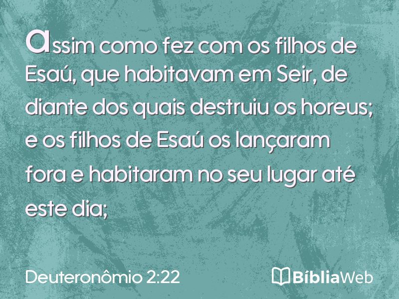 Deuteronômio 2:22 em imagem para compartilhar
