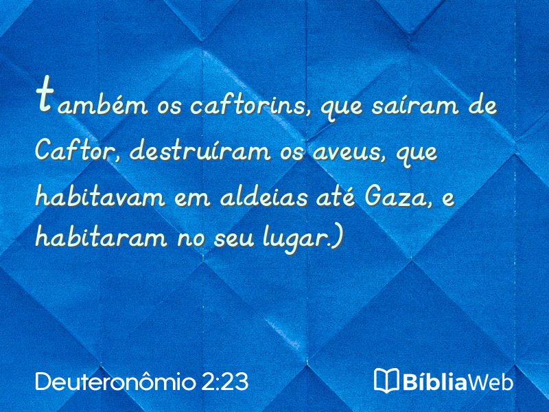 Deuteronômio 2:23 em imagem para compartilhar