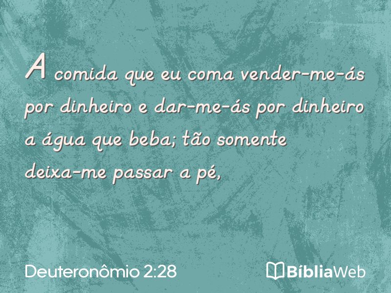 Deuteronômio 2:28 em imagem para compartilhar
