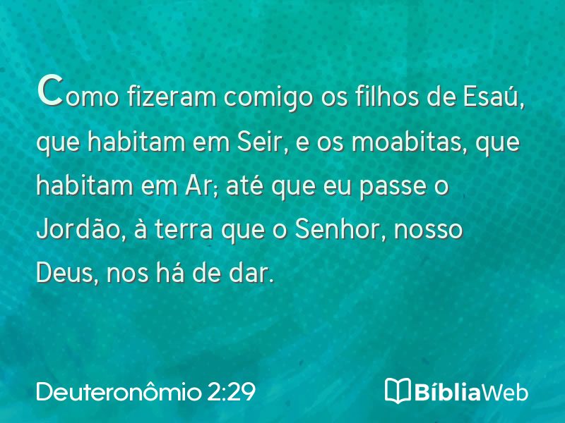 Deuteronômio 2:29 em imagem para compartilhar