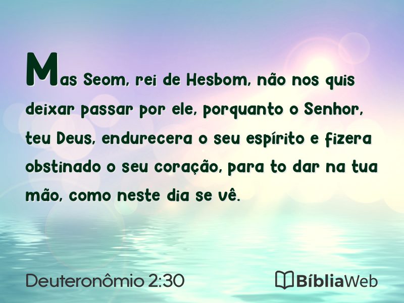 Deuteronômio 2:30 em imagem para compartilhar