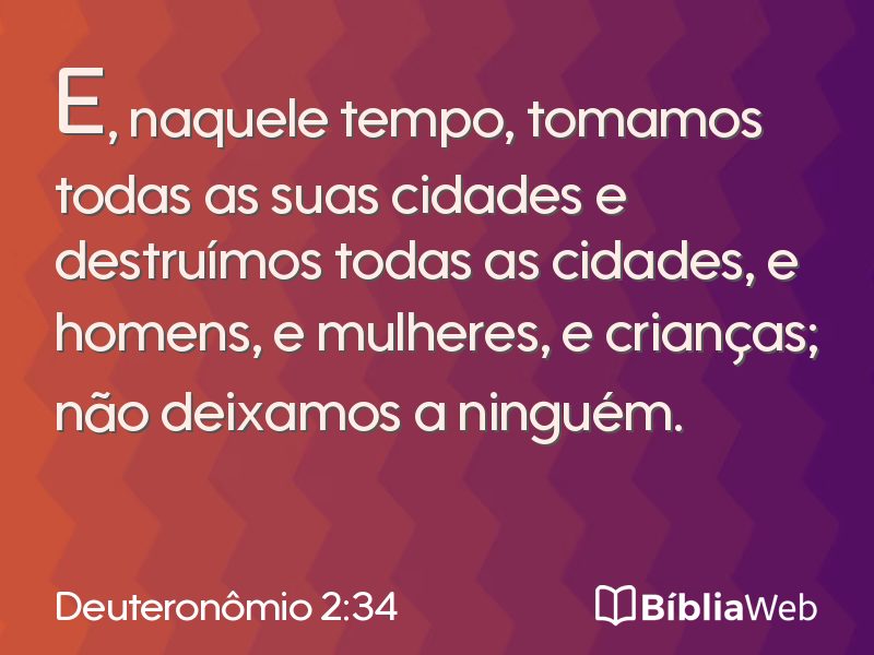 Deuteronômio 2:34 em imagem para compartilhar