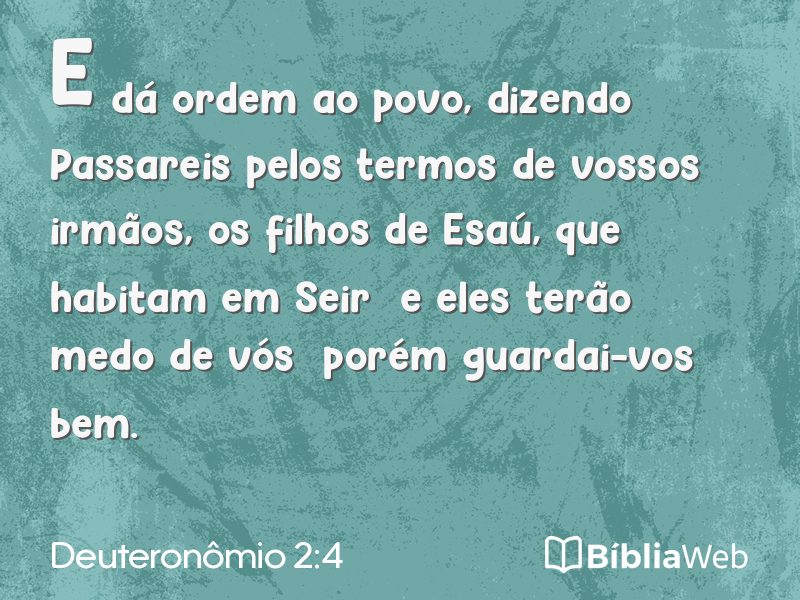 Deuteronômio 2:4 em imagem para compartilhar