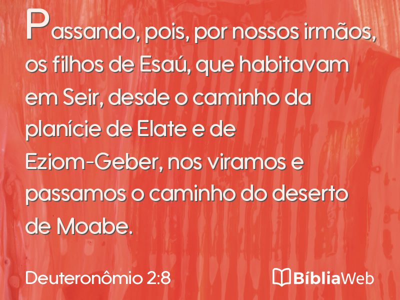 Deuteronômio 2:8 em imagem para compartilhar