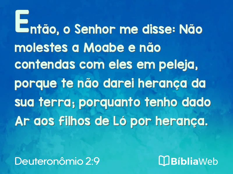 Deuteronômio 2:9 em imagem para compartilhar