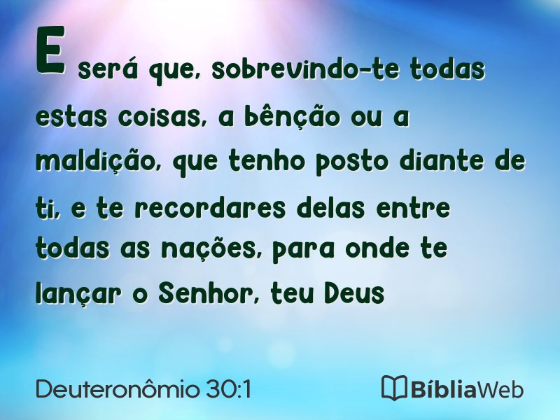 Deuteronômio 30:1 em imagem para compartilhar