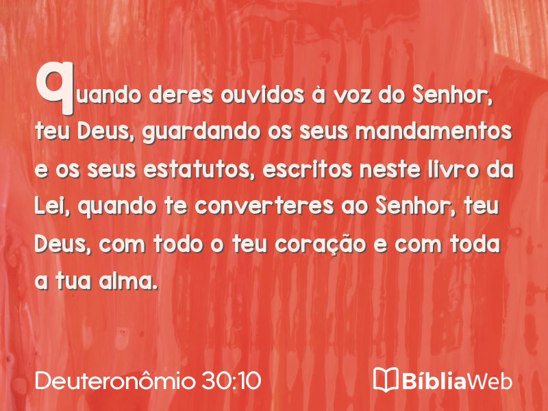 Deuteronômio 30:10 em imagem para compartilhar