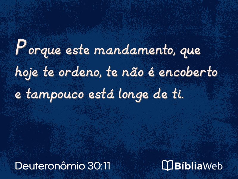 Deuteronômio 30:11 em imagem para compartilhar