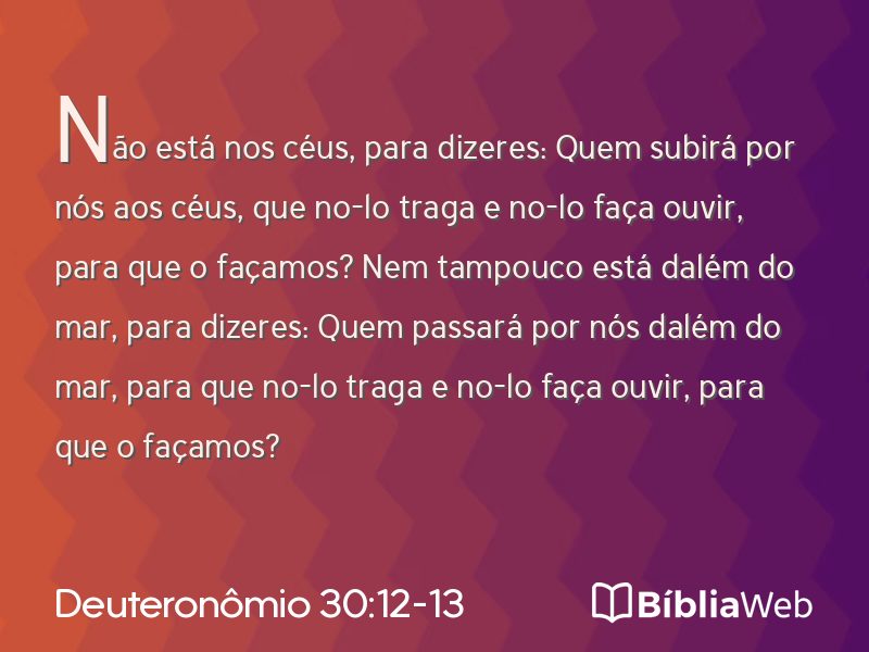 Deuteronômio 30:12-13 em imagem para compartilhar