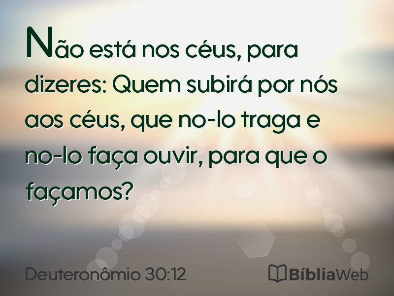 Deuteronômio 30:12 em imagem para compartilhar