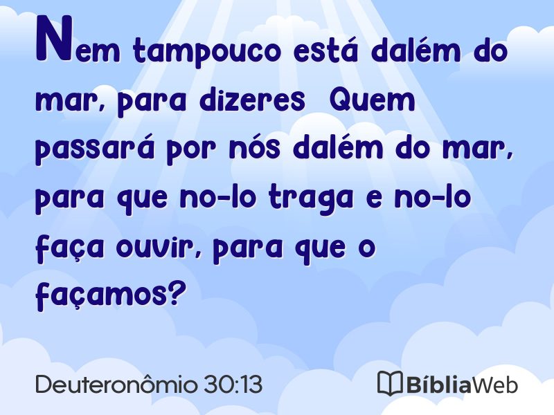 Deuteronômio 30:13 em imagem para compartilhar