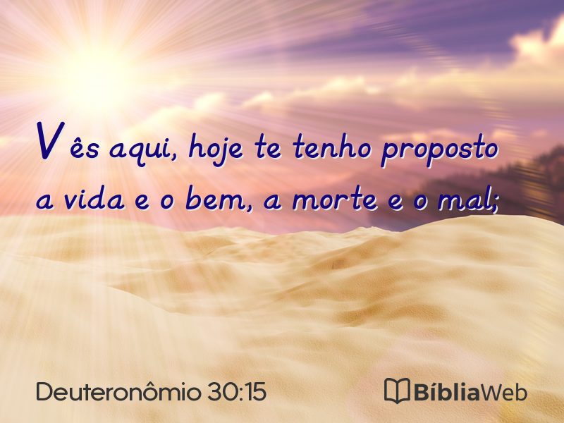 Deuteronômio 30:15 em imagem para compartilhar
