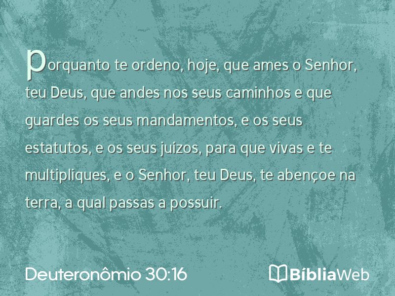 Deuteronômio 30:16 em imagem para compartilhar
