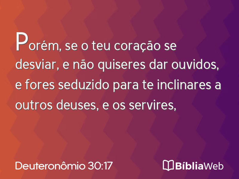Deuteronômio 30:17 em imagem para compartilhar