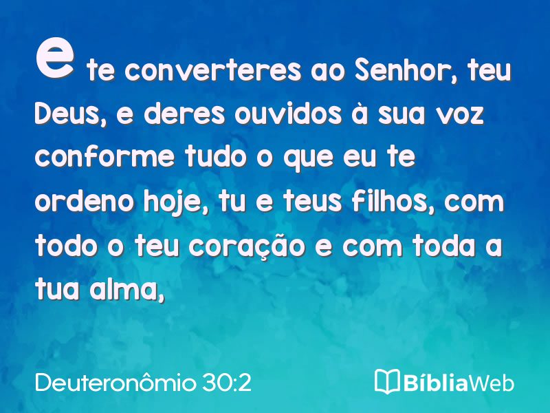 Deuteronômio 30:2 em imagem para compartilhar