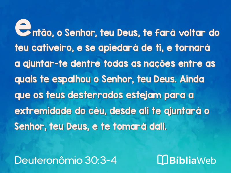 Deuteronômio 30:3-4 em imagem para compartilhar