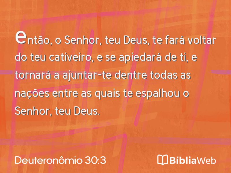 Deuteronômio 30:3 em imagem para compartilhar