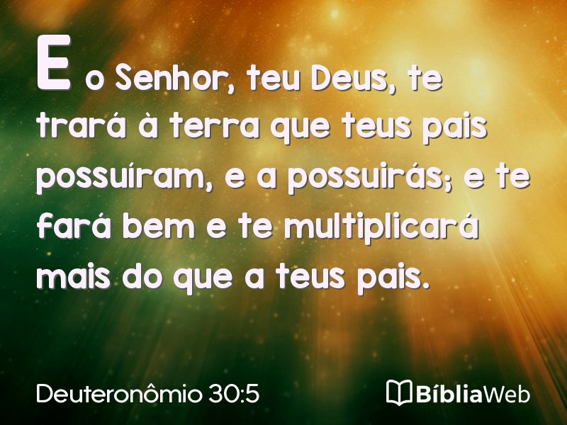 Deuteronômio 30:5 em imagem para compartilhar