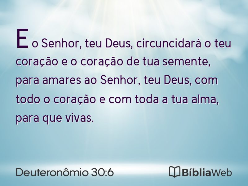 Deuteronômio 30:6 em imagem para compartilhar