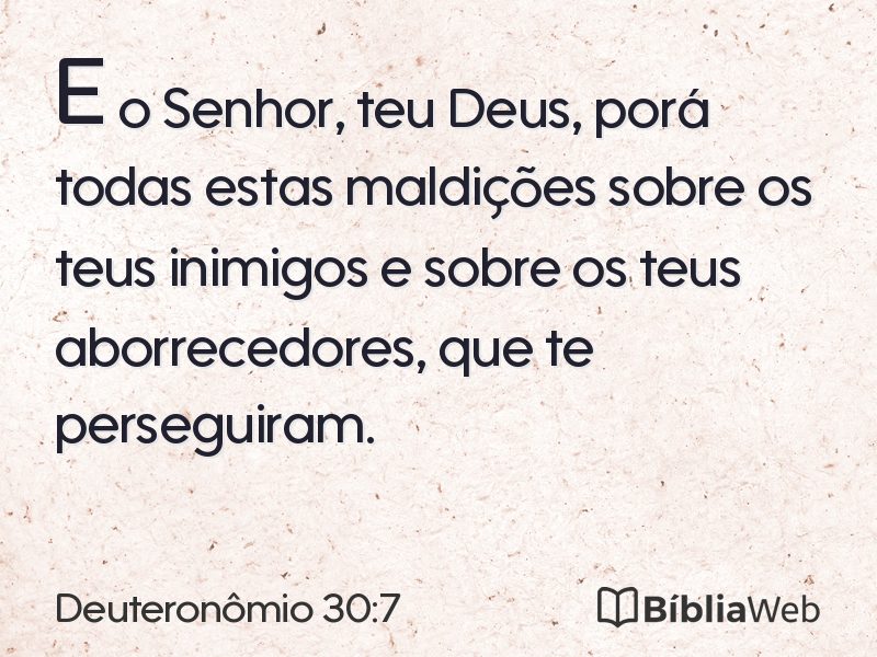 Deuteronômio 30:7 em imagem para compartilhar