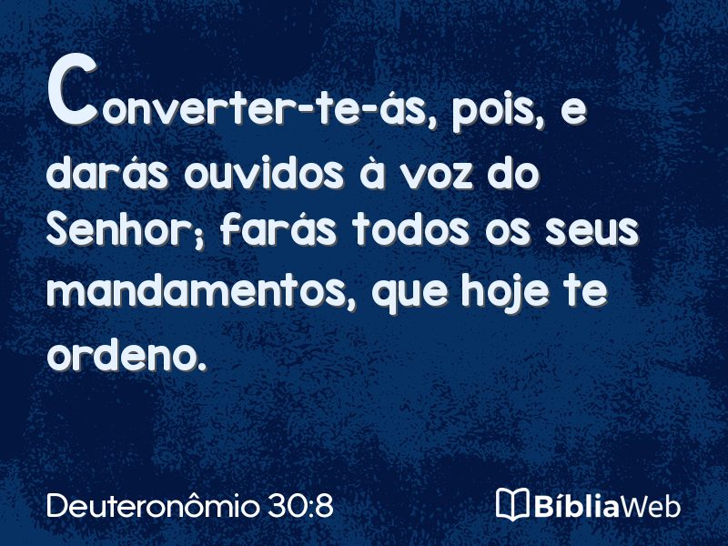 Deuteronômio 30:8 em imagem para compartilhar