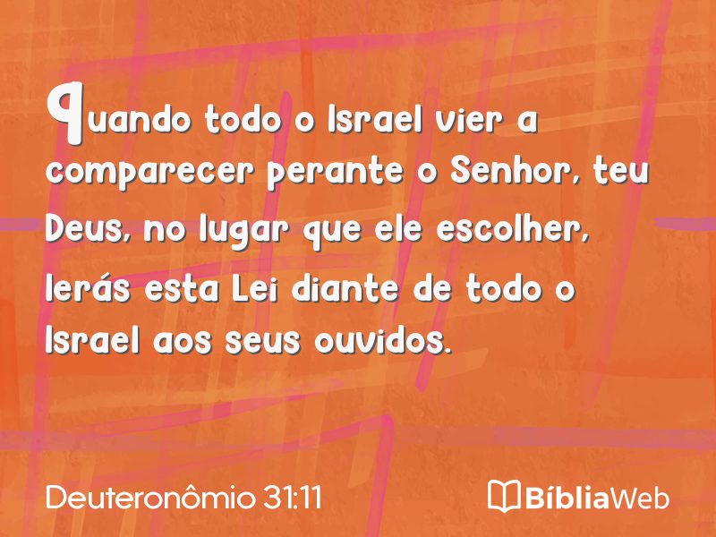 Deuteronômio 31:11 em imagem para compartilhar