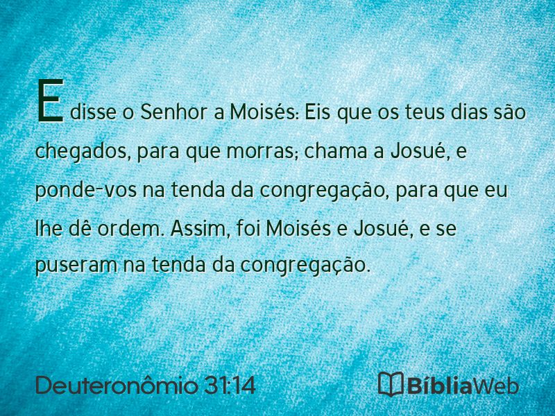Deuteronômio 31:14 em imagem para compartilhar
