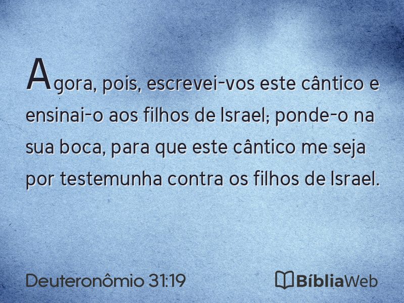 Deuteronômio 31:19 em imagem para compartilhar