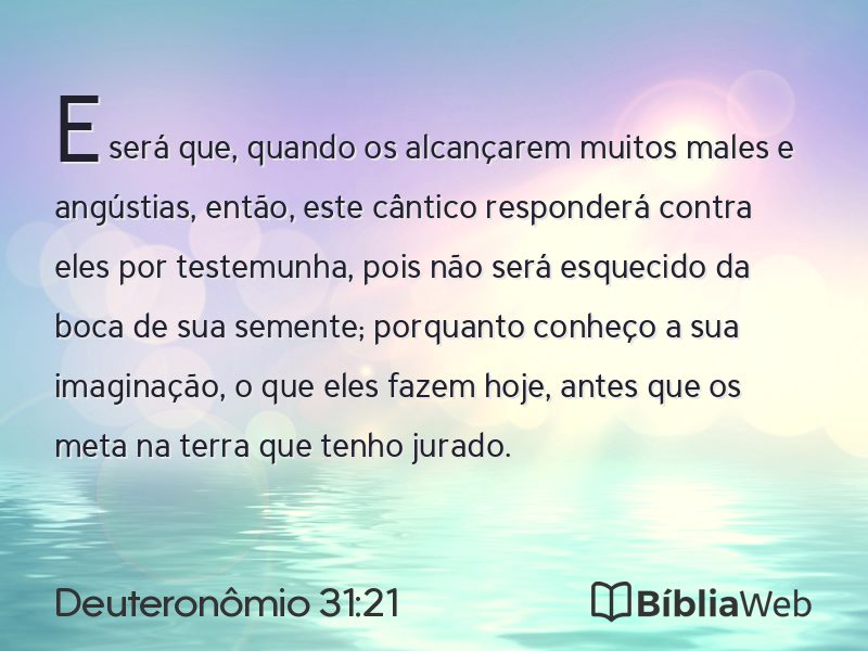 Deuteronômio 31:21 em imagem para compartilhar