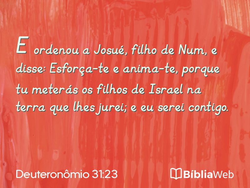 Deuteronômio 31:23 em imagem para compartilhar