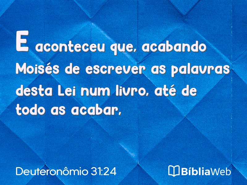 Deuteronômio 31:24 em imagem para compartilhar