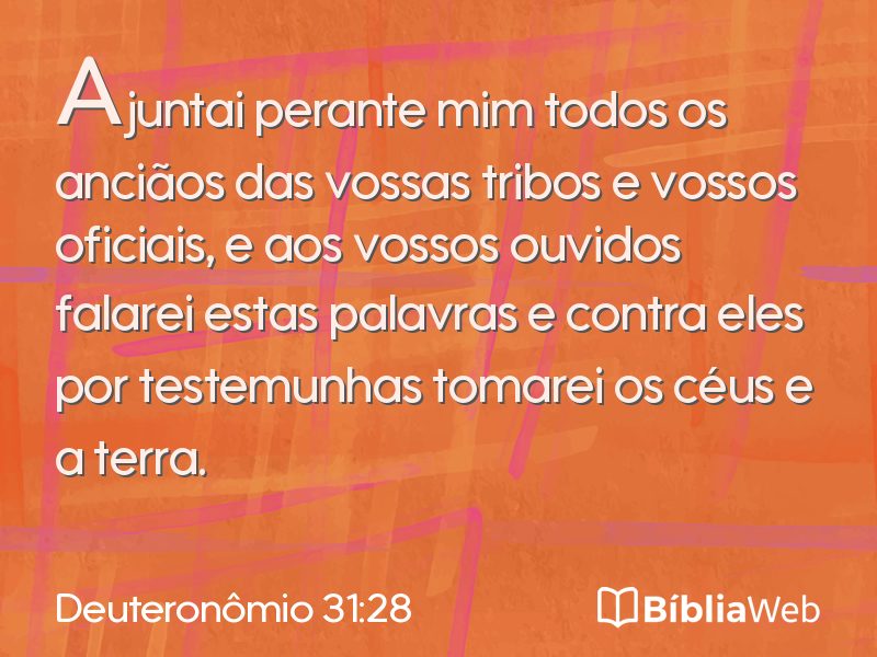 Deuteronômio 31:28 em imagem para compartilhar