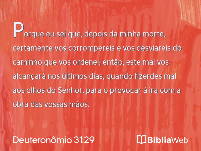 Deuteronômio 31:29 em imagem para compartilhar