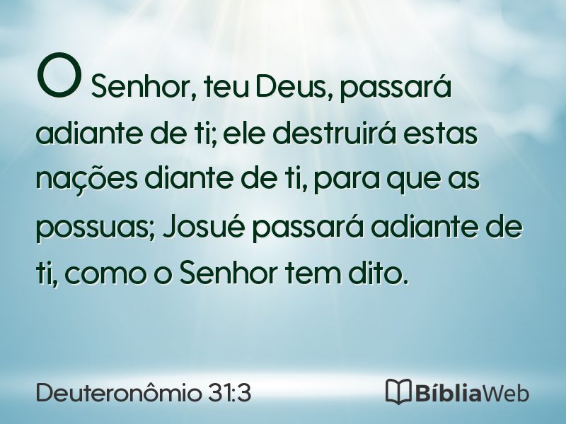 Deuteronômio 31:3 em imagem para compartilhar